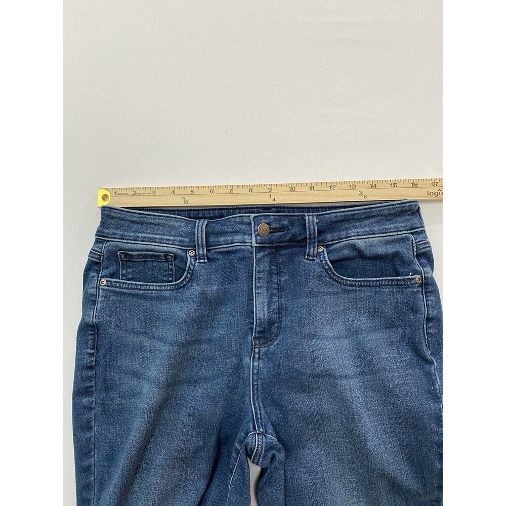 NYDJ Jeans Womens 10 Blue Marilyn Straight Lift Tuck Stretch Medium Wash Denim - Picture 4 of 7